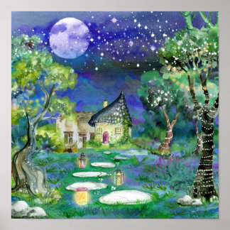 Poster Fantasy Storybook Fairyland - Imagem de Paisagem