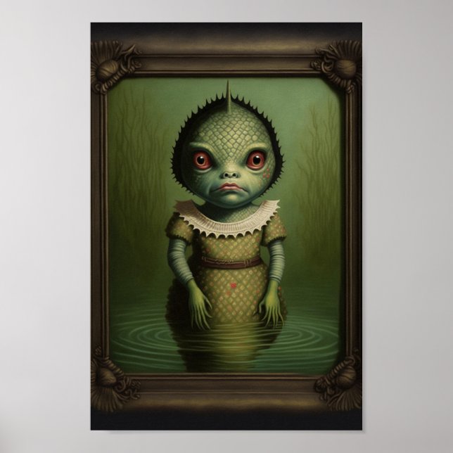 Poster Fantasy Water Shape Lagoon Lady Creature (Frente)