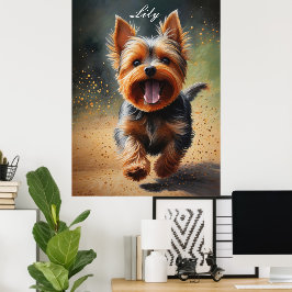 Poster Fantasy Yorkshire Terrier Surreal Dog Art