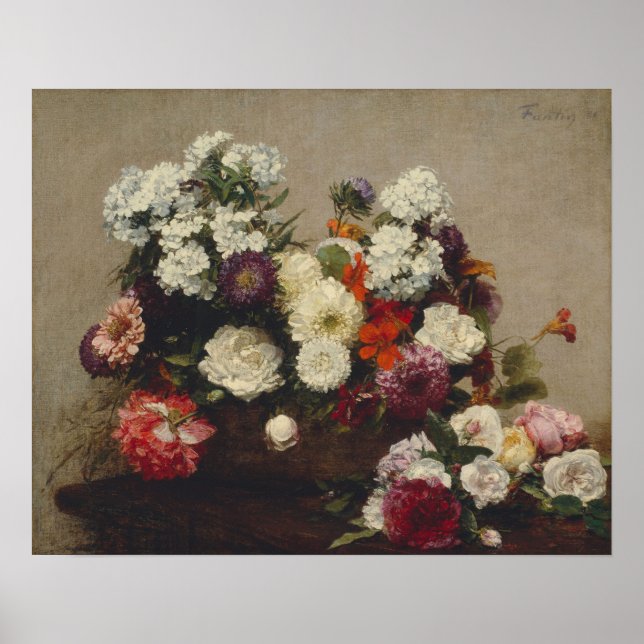Poster Fantin-Latour - A Vida Estática com Flores (Frente)