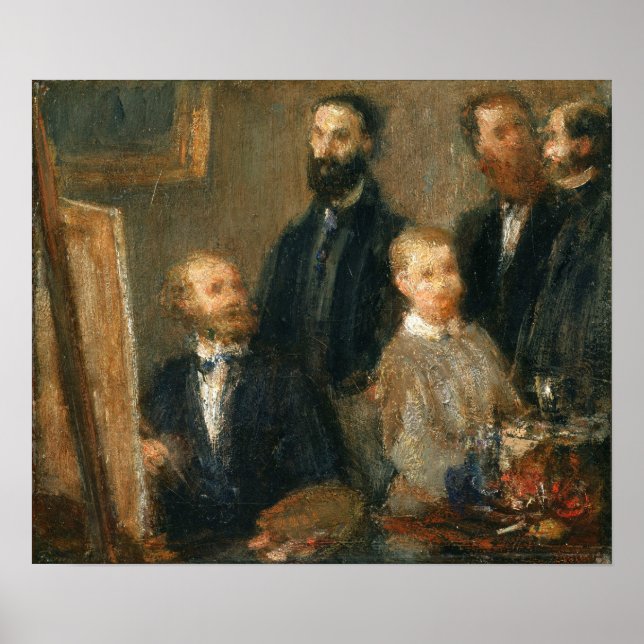 Poster Fantin-Latour - Manet Em Seu Estúdio (Frente)