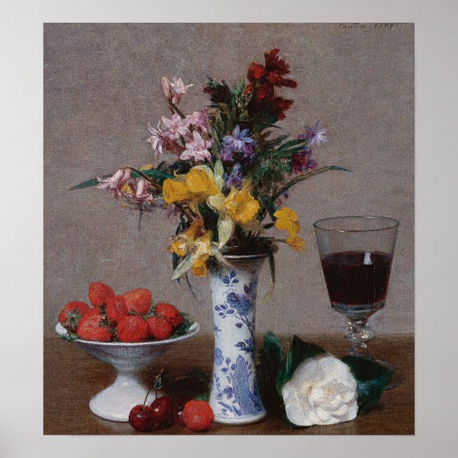 Poster Fantin-Latour - Natureza Morta 1869 (Frente)