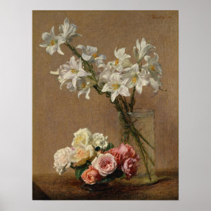 Poster Fantin-Latour - Rosas E Leilões