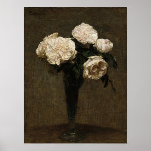 Poster Fantin-Latour - Rosas Em Um Vaso