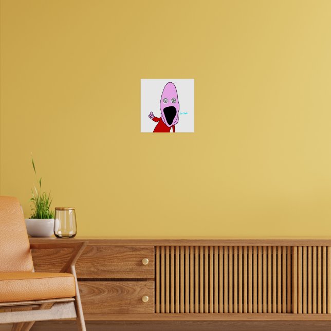Poster Fantoche lavado cerebral rosa apontando (Sala de Estar 2)