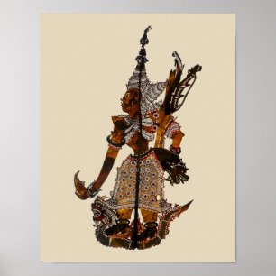 Póster Fantoche Malaio Anítico de Sombra Lakshmana