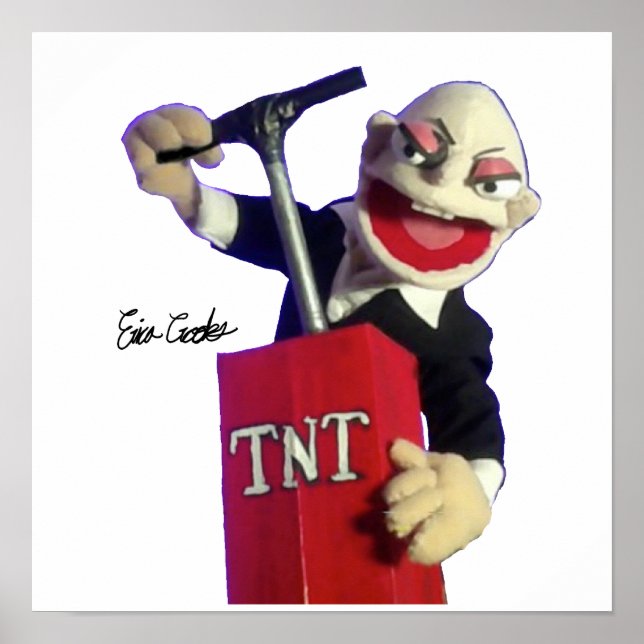 Poster Fantoche punk com detonador de TNT (Frente)
