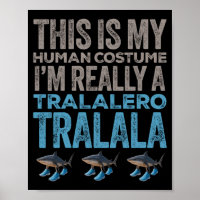 Fantoches Humanos Tralalero Tralala Roupa de Hallo