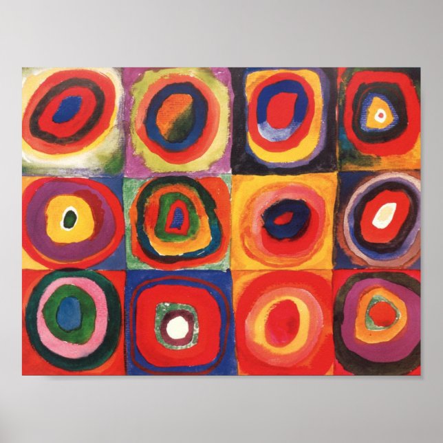 Póster Farbstudie Quadrate - Arte colorida (Frente)