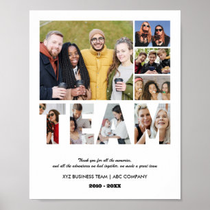 Poster Farewell Party de Colagem de Fotos da Equipe