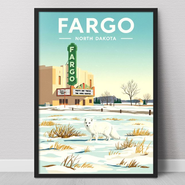 Poster Fargo Dakota do Norte Vintage (Criador carregado)