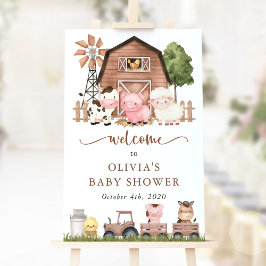 Poster Farm Animals, Cute Animals, Baby Shower Welcome