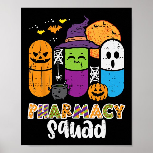 Poster Farmacêutico Farmacêutico de Farmácia do Halloween (Frente)