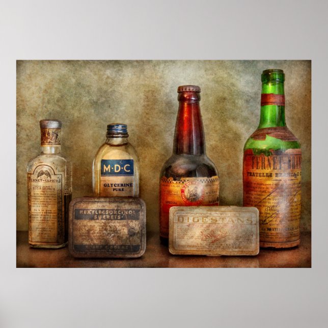 Póster Farmacêutico - No balcão de um farmacêutico (Frente)