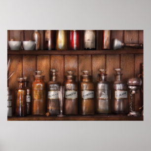 Poster Farmacêutico - No Laboratório de um Farmacêutico