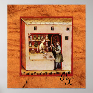Póster FARMACIA ANTIQUICA, Farmacêutico, Medicamento, F