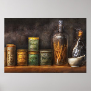 Poster Farmácia - Pastilhas para Tosse e Pílulas para os 