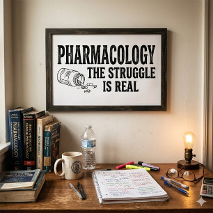 Poster Farmacologia A Luta É Real Divertido Farmácia