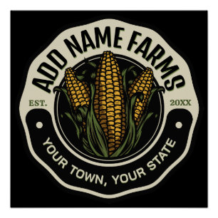 Póster Farmer de Fazenda de Milho Doce