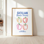 Poster Farmer's Market Peppers Kitchen Wall Art<br><div class="desc">Farmer's Market Peppers Wall Art --- Thank you so much for stopping by my store! Enjoy a curated collection of wall art from trend setting artists from around the world. I am an artist and illustrator but this shop is dedicated to the works of other artists from whom I've licensed...</div>