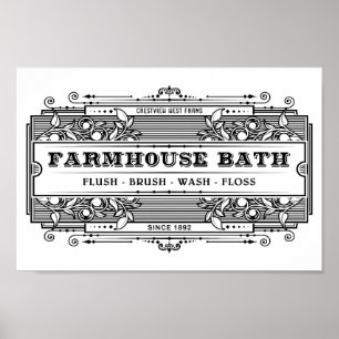 POSTER FARMHOUSE BATH