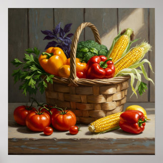 Poster Farmhouse Bounty-Rustic Farmhouse Wall Art