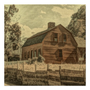 Póster Farmhouse Chic Barn Russo do País Ocidental