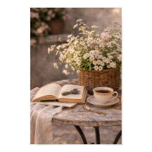 Farmhouse Coffee Table Still Life Floral Wall Art