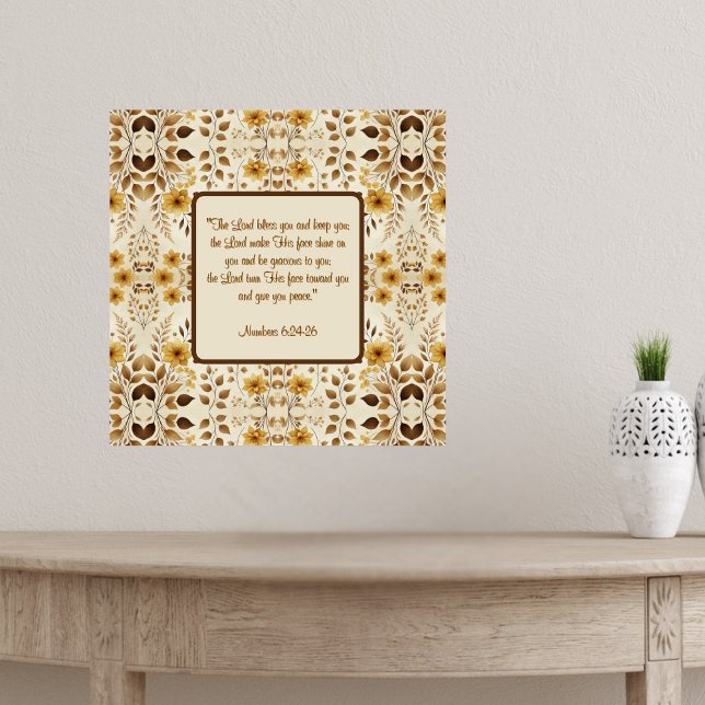 Poster Farmhouse Floral Bênção (Criador carregado)