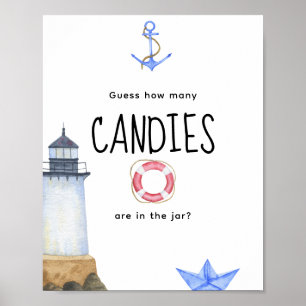 Poster Faro em aquarela - Quantos doces