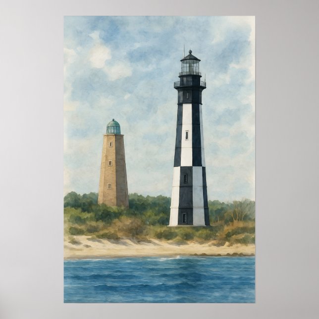 Poster Faróis de Cape Henry (Frente)