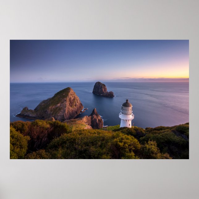 Poster Faróis | Farol Cape Brett Nova Zelândia (Frente)