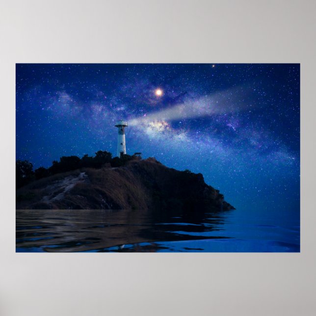 Poster Faróis | Farol de Starry Night (Frente)