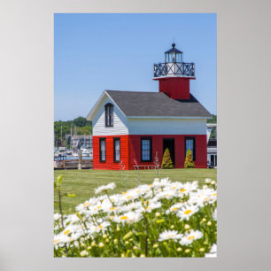 Póster Farol Antigo, No Lago Kalamazoo, Saugatuck