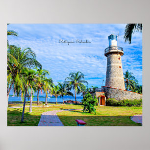 Poster Farol, Cartagena, Colômbia