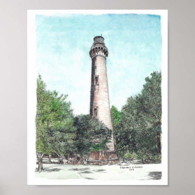 Poster Farol Currituck Beach (Frente)