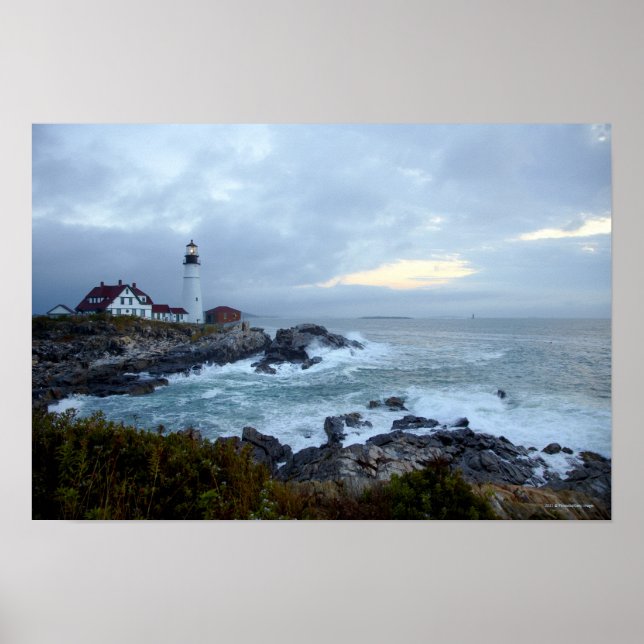 Póster Farol da Cabeça de Portland em Sunrise (Frente)