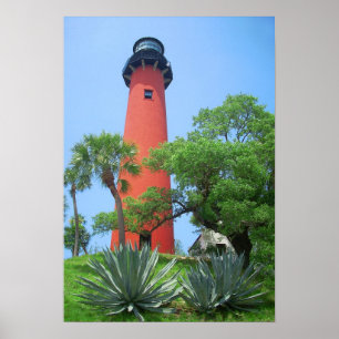 Poster Farol da entrada de Jupiter, Florida