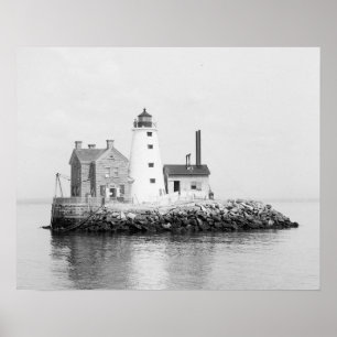 Póster Farol da Ilha, 1896. Foto Antiga