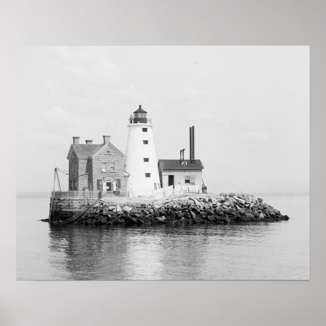 Póster Farol da Ilha, 1896. Foto Antiga (Frente)