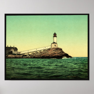Poster Farol da Ilha Branca, Isles of Shoals, N.H.