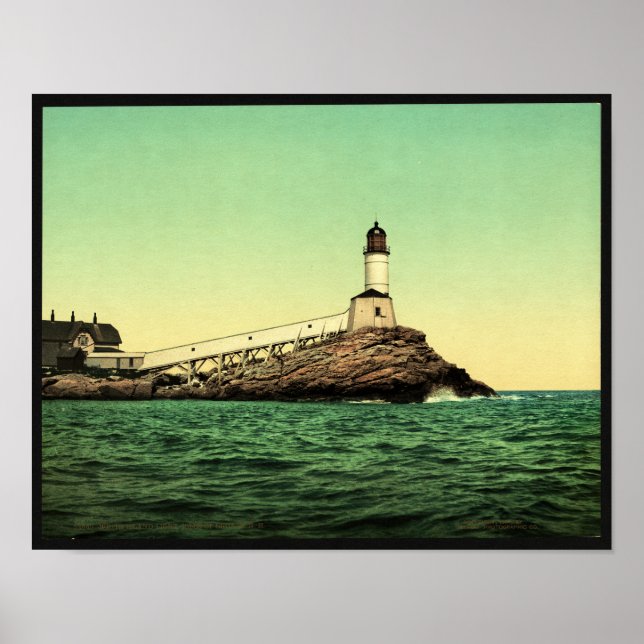 Poster Farol da Ilha Branca, Isles of Shoals, N.H. (Frente)
