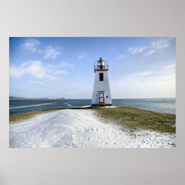 Poster Farol de Arran de Polegada | New Brunswick (Frente)