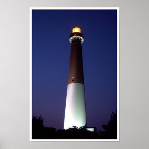Póster Farol de Barnegat na noite
