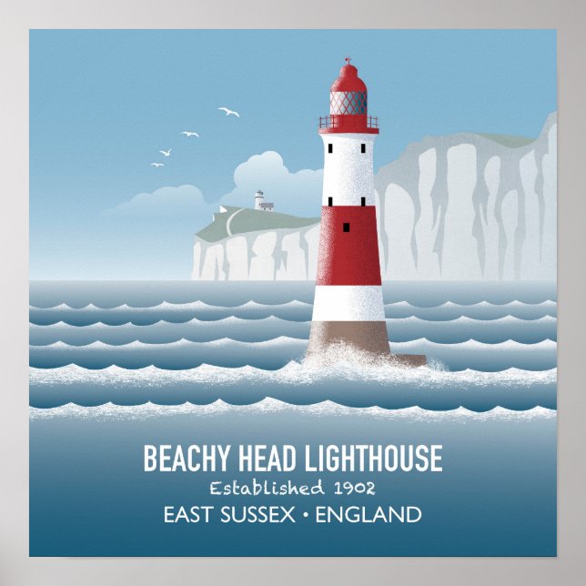 Poster Farol de Beachy Head (Frente)