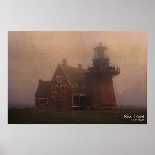 Poster Farol de Block Island (Frente)
