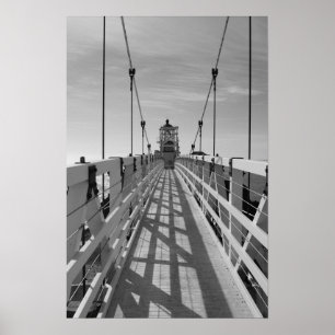 Póster Farol de Bonita do ponto, San Fransisco, B&W