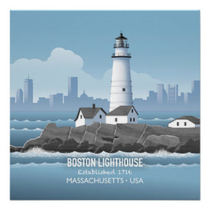 Póster Farol de Boston