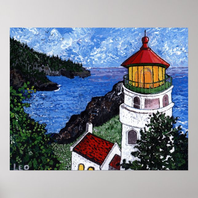 Póster Farol de Cabeça Heceta (Frente)