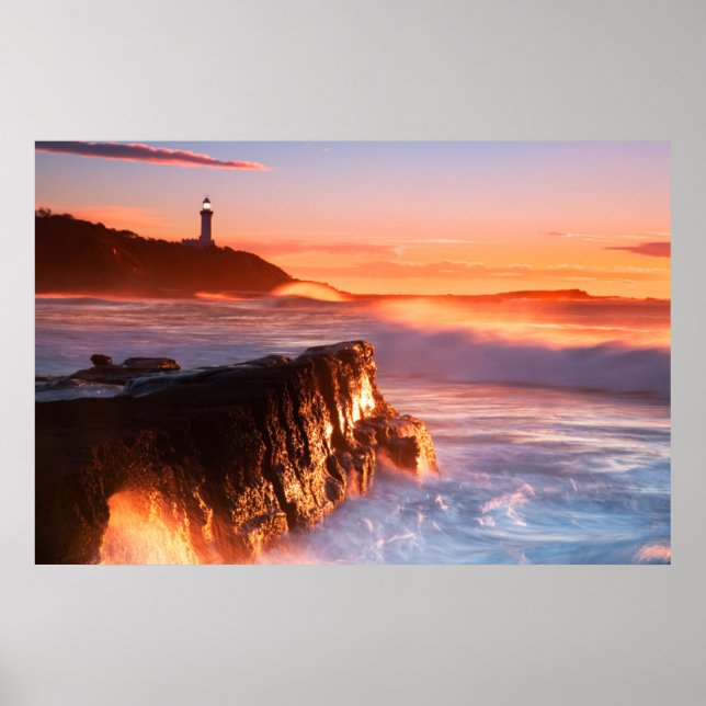 Póster Farol de Cabeça Norah | Soldiers Beach, Austrália (Frente)